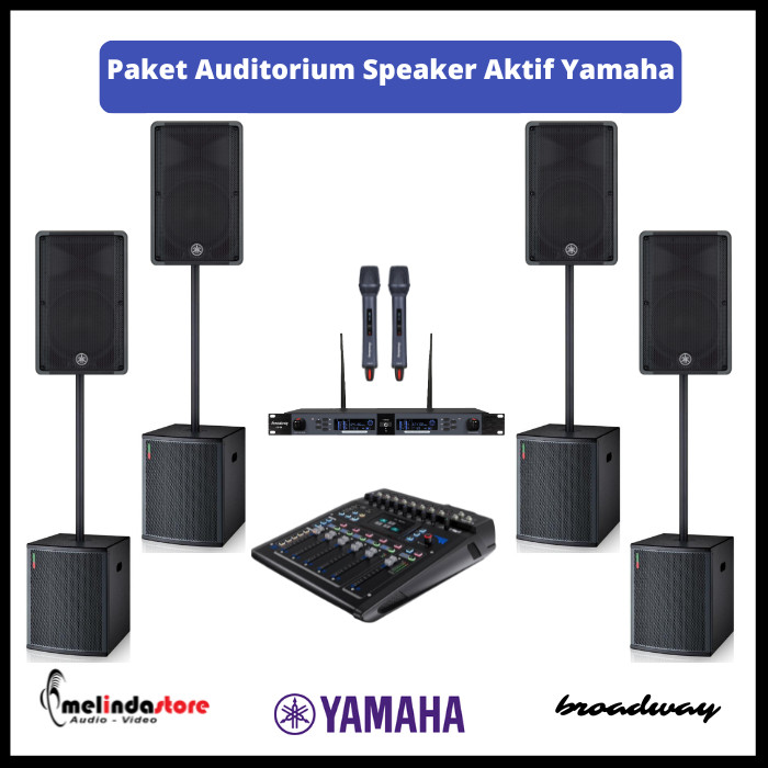 Paket Live Music | Auditorium | PA System | Lapangan | Speaker Yamaha | 4 Speaker + Subwoofer